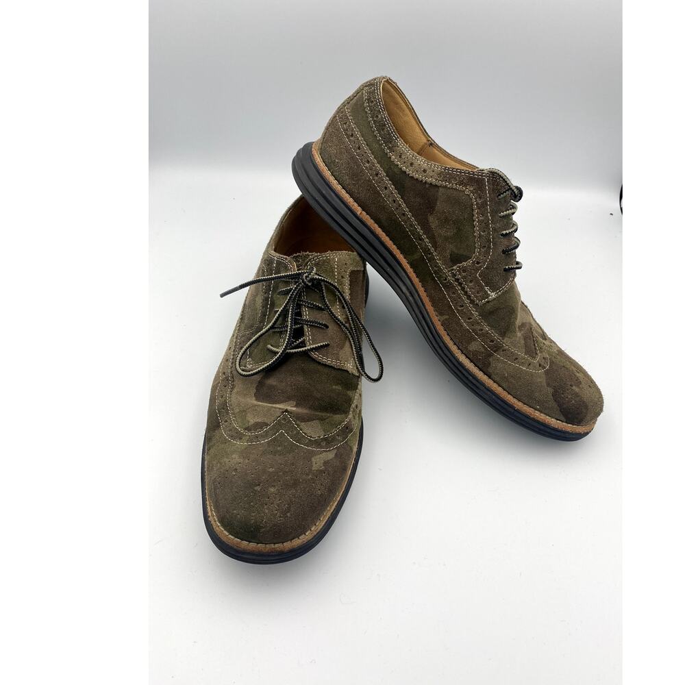 Cole Haan Camo Lunargrand Suede Oxfords Size 11